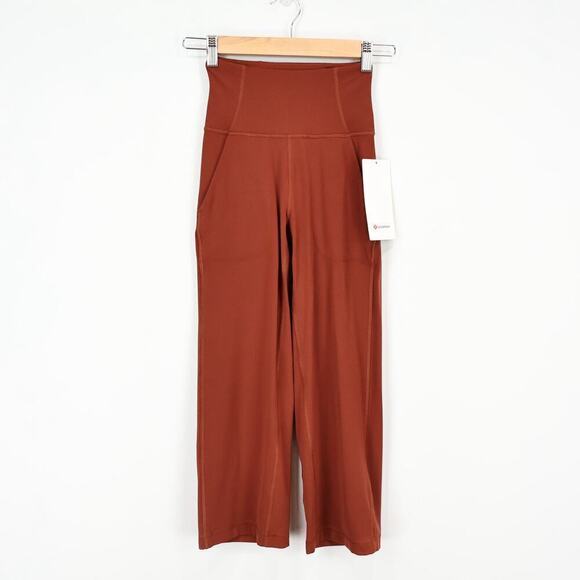Lululemon Align Wide Leg Crop 23" Dark Terrocotta Size 0 NWT - Picture 1 of 6